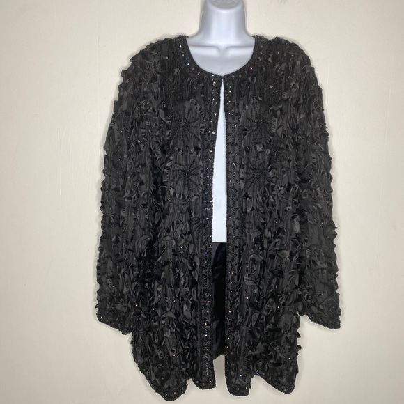 Tan Chho Vintage Evening Jacket Womens Plus 1X Coc - Picture 1 of 11